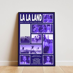 Impressão de pôster de filme estético La La Land, design de arte de parede premium