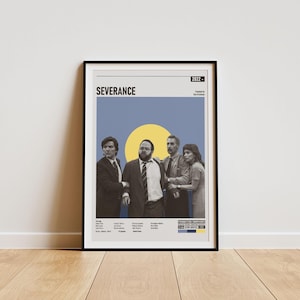 Severance TV Series Poster ft. Adam Scott & Britt Lower - Minimalist Wall Art Print - Unique Home Decor Gift Idea