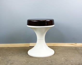 Space Age Hocker von Emsa, Kunststoff, 70er Jahre, neu lackiert