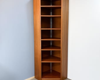 Mid-century corner shelf, teak, 1960s