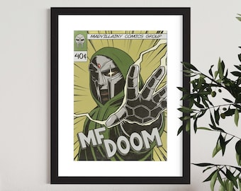 MF Doom Fashion Vintage Poster | Nike Hip-hop Rap Poster | A2 A3