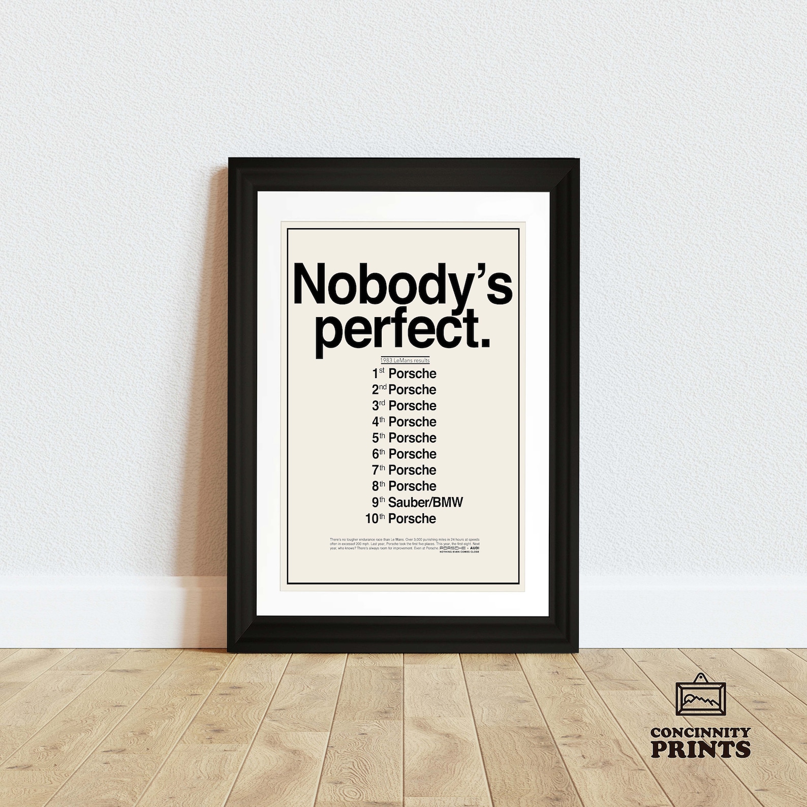 Vintage Porsche Nobody's Perfect Slogan Poster A3 A4 Etsy UK