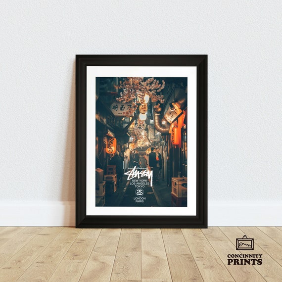 Stussy Vintage Retro Fashion Poster Tokyo Alley A3 A4 - Etsy