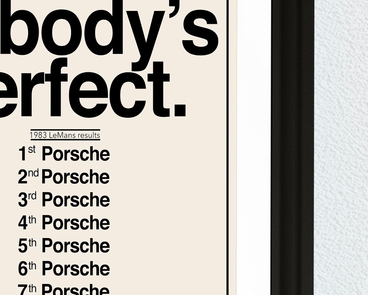 Vintage Porsche Nobody's Perfect Slogan Poster A3 A4 Etsy UK