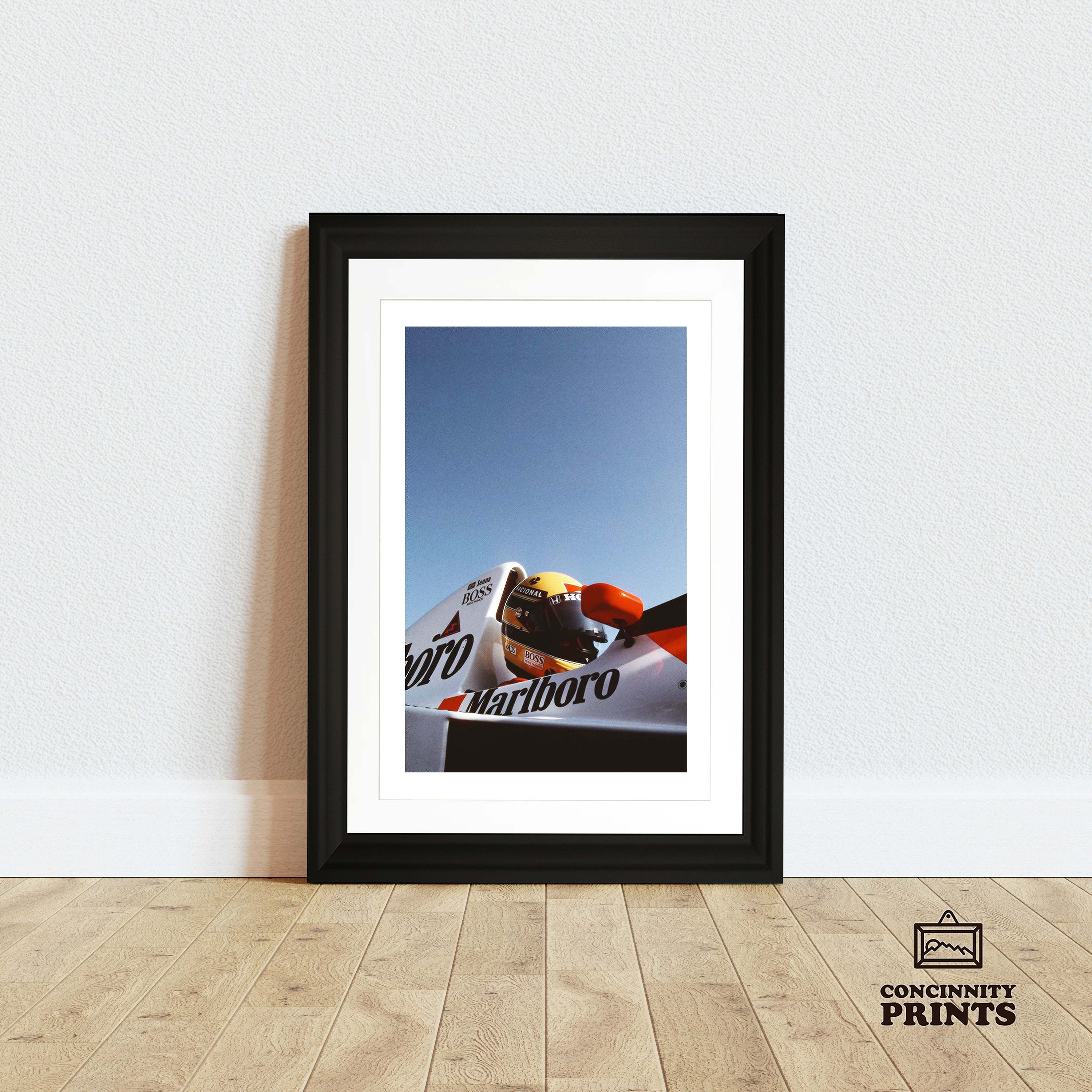 Ayrton Senna Marlboro Poster Print | Mclaren | Portrait | Wall Art