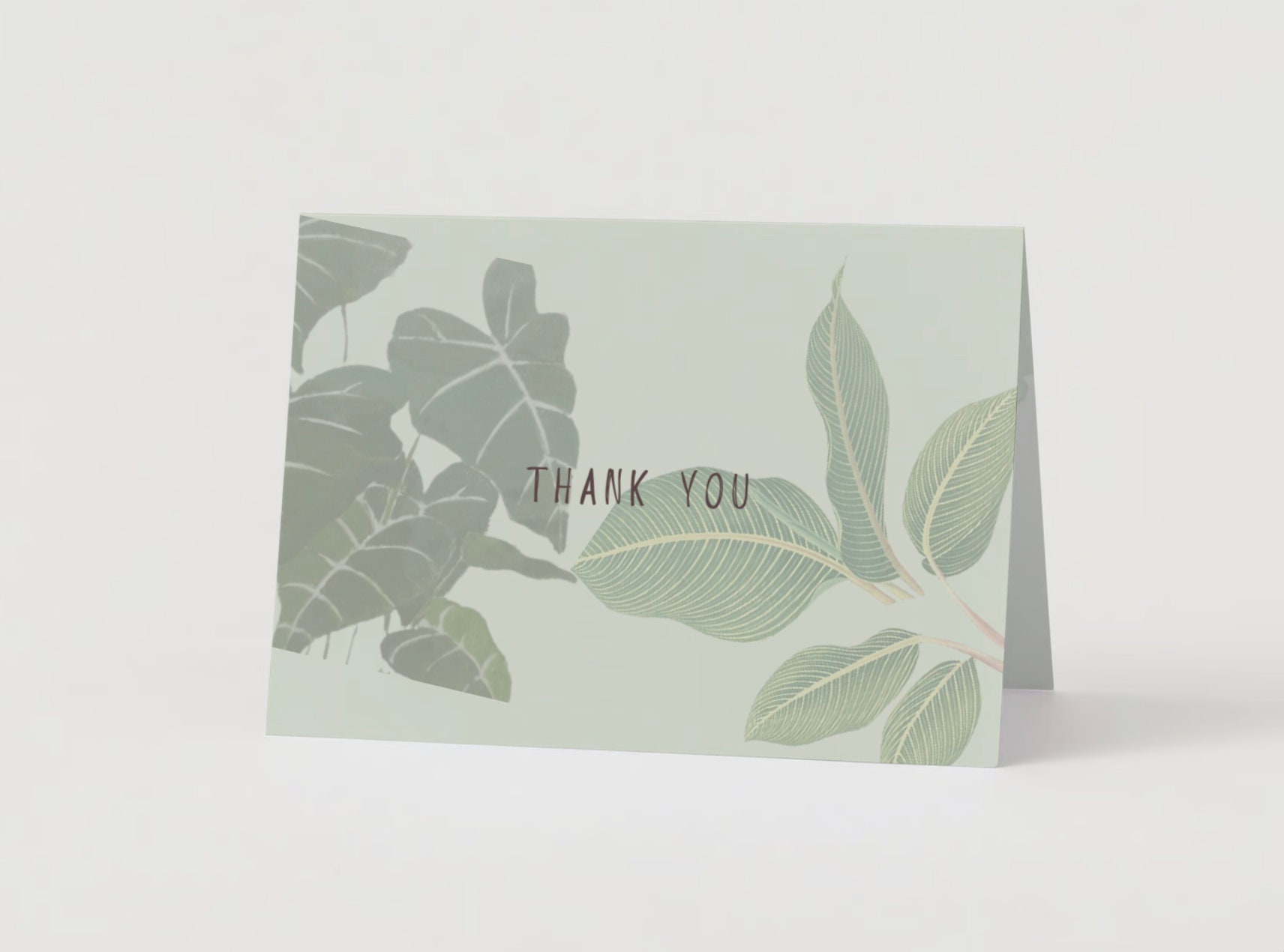 Thank You Elegant Green Wave Order Card Design Template Design Studio ...