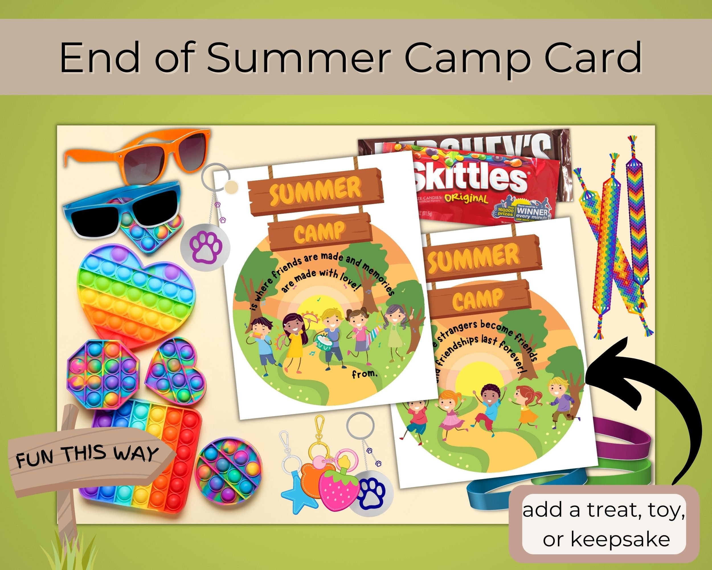 End of Summer Camp Friends Farewell Note Card Stay in Touch Etsy