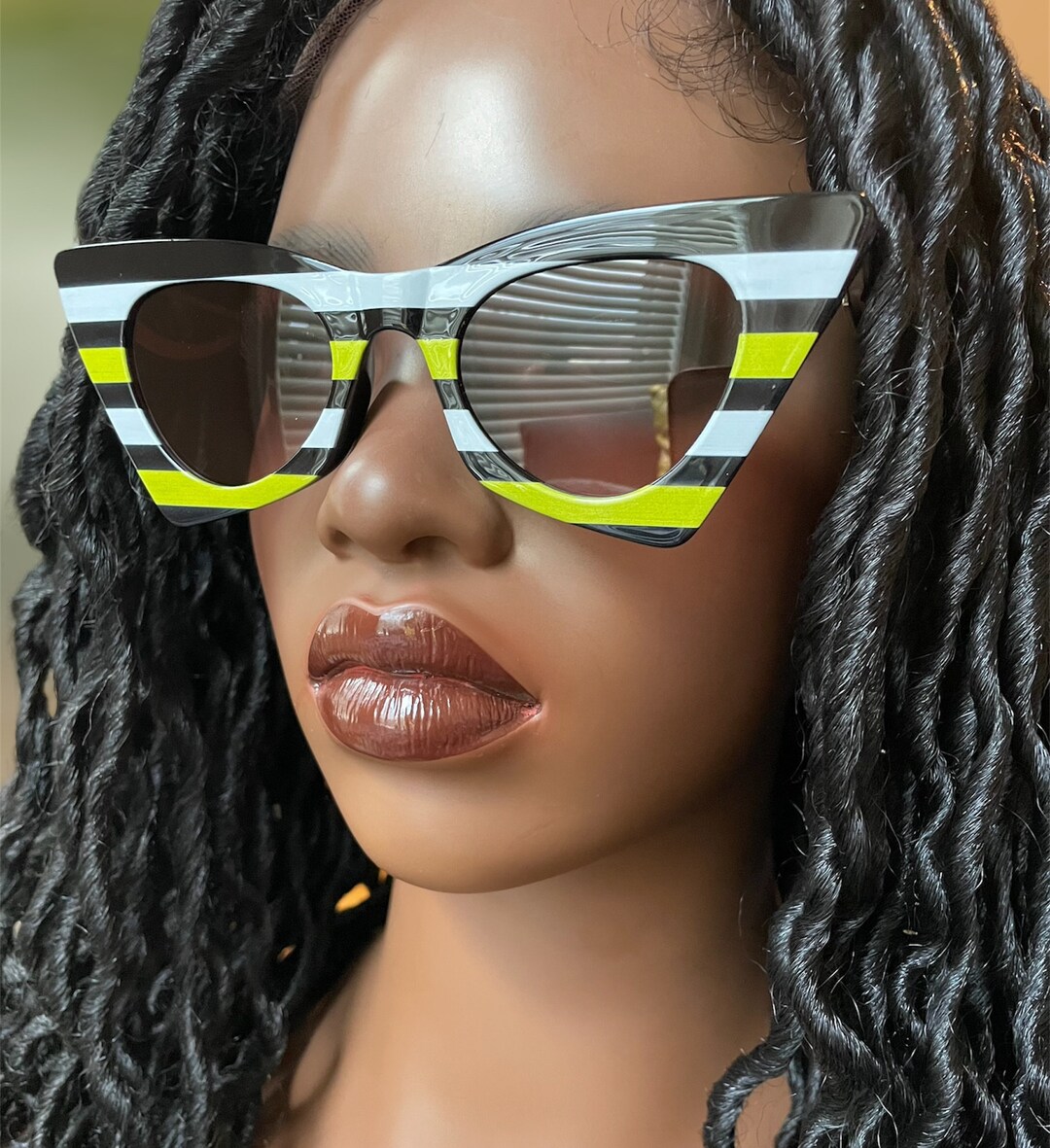 Futuristic Chic Colorblock Red Black White Sunglasses Shades Eyeshades ...