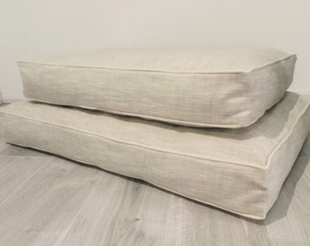 Deluxe dog bed cushions in a range of fabrics made to measure