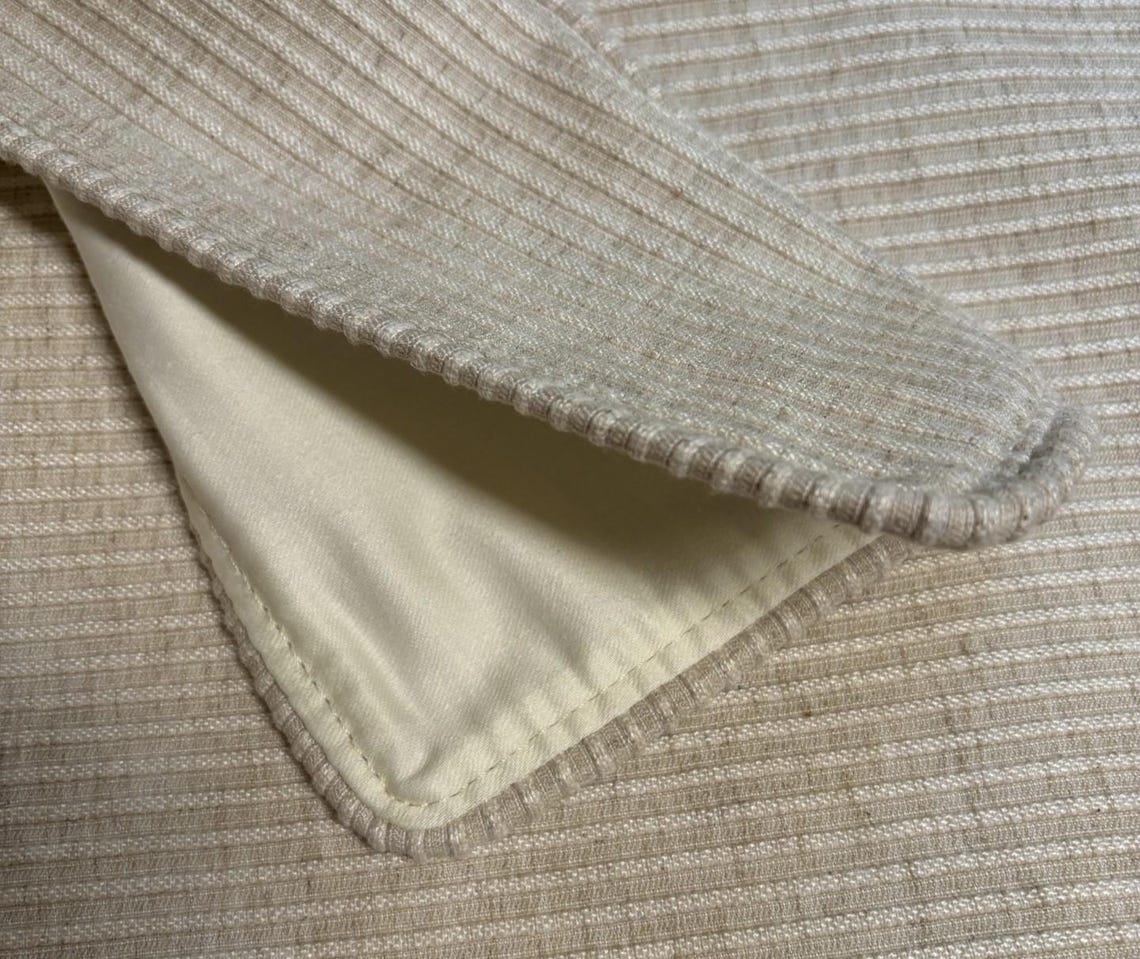 Image showcasing Deluxe Dog Crate Covers Made to Measure in a Timeless Natural Striped ...