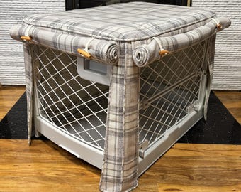 Dog crate cover for Diggs Revol Small and Medium size crates with a cotton rich lining fabric