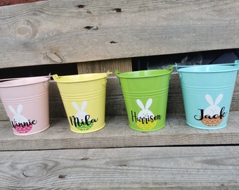 11cm Easter Personalised Metal Bucket