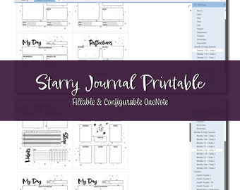 OneNote Digital Planner, Printable Planner Pages, Set Up & Ready to Fill In Digital Planner Template OneNote