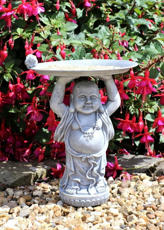 Cool Garden Buddha Zen Calm Bird Feeder Bath Zen Statue Etsy UK