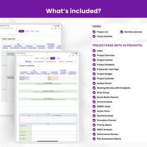 project schedule, project overview, project scope