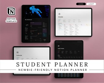 Notion Student Planner Template | Academic Planner | College Planner, School Planner | Goal Tracker | Assignment Tracker