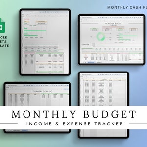 Foglio di calcolo del budget mensile, modello di budget di Fogli Google, pianificatore di budget digitale, monitoraggio di risparmi, debiti e fatture