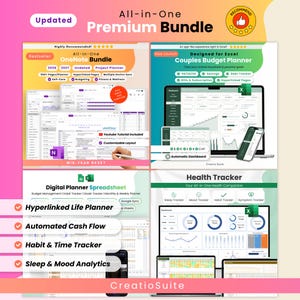 Premium-Komplettpaket für Beruf und Privatleben | OneNote-Vorlagen | Budgetplaner | Aufgabenverfolgung | Gesundheitstracker | Gewohnheitstracker
