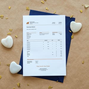 Aesthetic design invoice template