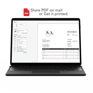 You can get this invoice template printed or share it as a PDF with anyone.