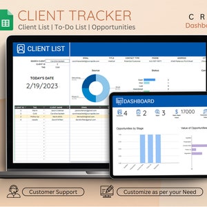 Kunden-Tracker Tabelle, crm Dashboard Business Tracker Business Planner, Kundenliste, Kundenmangement, Google Sheets