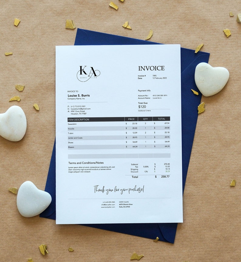 Simple and effective invoice template.