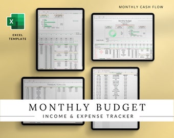 Monthly Budget Excel Sheet, Budget Spreadsheet Template, Finance Planner, Budget Dashboard, Savings Tracker