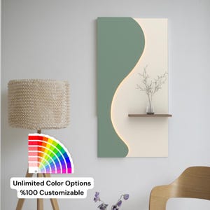 Minimalist LED Wall Art, Modern Wooden Light Panel, Ambient Wall Decor, Geometric Wall Hanging, Handmade LED Wood Art, Unique Lighted Art