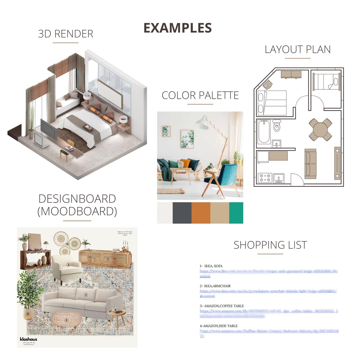 Custom Interior Design Service, Virtual E-design, Online Home Styling ...
