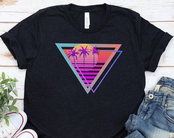 Cyberpunk, Retrowave, Synthwave e Vaporwave Inspired Tee, abbigliamento cyberpunk, nostalgia anni '80, camicia vaporwave, tshirt Retrowave