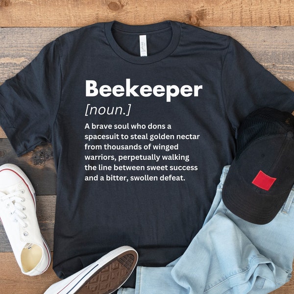 Beekeeper T Shirt, Funny Bee Keeper Definition Tee, Humorous Loose Fit Soft Honey Bee Farmer Apiculture Tshirt, Gift for Beehive Owners