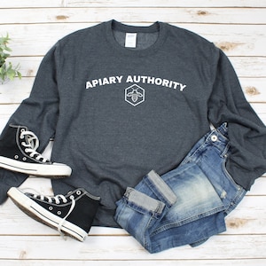 Beekeeping Sweatshirt, Apiary Authority Pullover Crewneck for Beekeepers, Apiary Owners and Inspectors, Save the Bees Sweatshirt