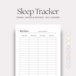 Sjabloon slaaptracker invulbare sjabloon Slaaptracker afdrukbaar, slaapdagboek dagelijkse slaaproutine pdf slaapschema, sjabloon slaapdagboek