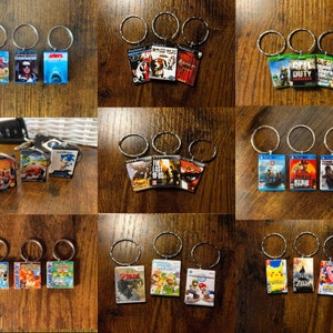 Custom Made Miniature Game and Film Keyrings | ANY Game or Film You Want