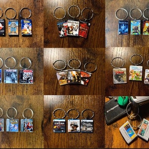 Custom Made Miniature Game or Film Keyrings | ANY Game or Film You Want | Gamers Keyrings | Novelty Keychain | Party Bags | Stocking Fillers