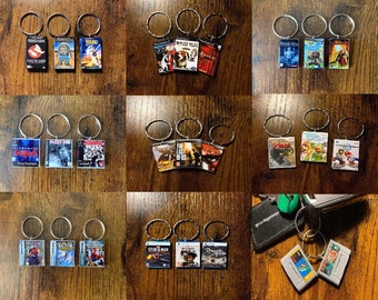 Custom Made Miniature Game or Film Keyrings | ANY Game or Film You Want | Gamers Keyrings | Novelty Keychain | Party Bags | Stocking Fillers