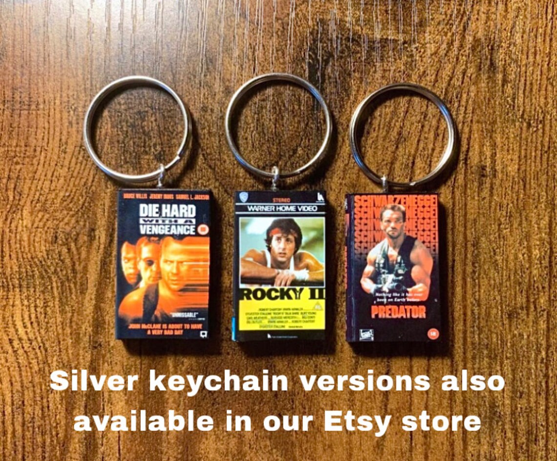 Miniature VHS Movie Keyring | ANY Movie You Like | Novelty 80s Film ...