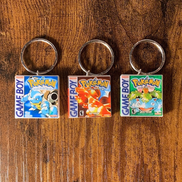 Miniature Retro Gameboy Game Keyring | ANY Game You Like | Retro Gamer Keyrings | Pokemon & more | Birthday Party Bags | Stocking Fillers