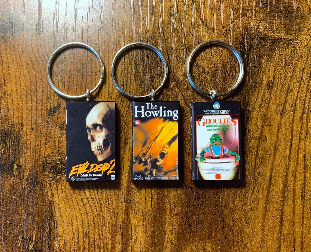 Miniature VHS Movie Keyring | ANY Movie You Like | Novelty 80s Horror ...
