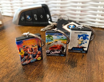 Miniature Retro Game Keyring | ANY Game You Like | Retro Gamers Keyrings | Gamers Keyrings | Birthday Party Bags | Keychain Charm
