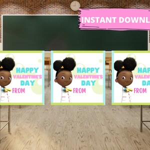 Download immediato di Ada Twist Valentine's Day Cards, Ada Twist Valentine Card stampabile Classroom Vday Card Happy Valentines Day Card