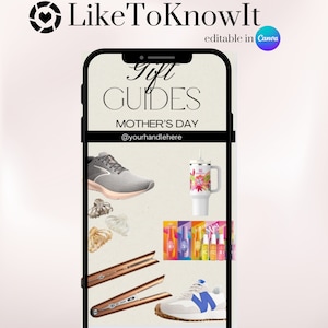 LikeToKnowIt Canva Templates, Blogger Influencer Editable Collages, Mother's Day LTK Editorial Template, Customizable Product Sale