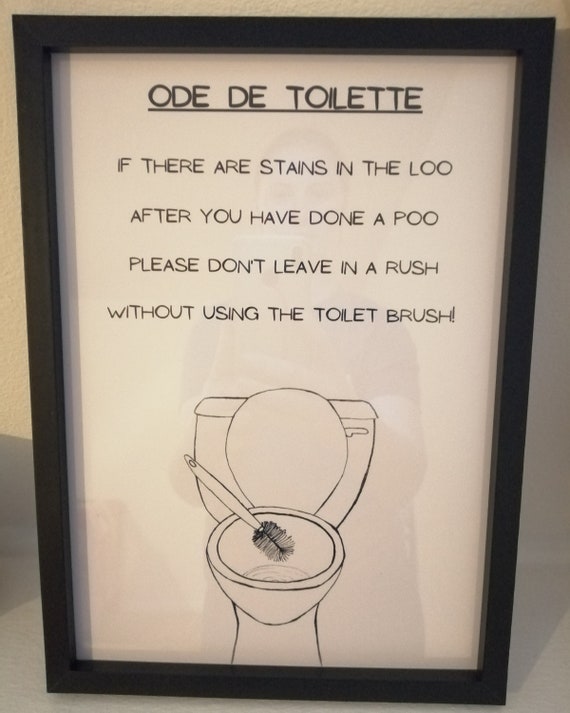 ODE DE TOILETTE Toilet Pdf Printable Etsy