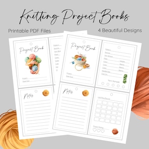 Knitting Project Book - Planner - WIP Card - DIY - Build a Book