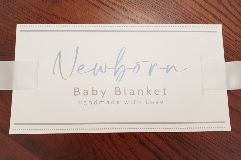 Newborn Baby Blanket Label Printable Digital Download Crochet Knit