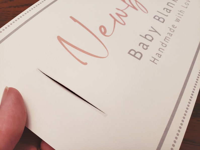 Newborn Baby Blanket Label Printable Digital Download Crochet Knit