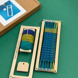 Kit pour métier à tisser : fil de laine britannique, tissage pour débutant