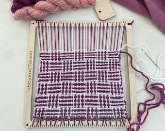 Log Cabin Weaving Kit: Square Loom with British Wool Yarn
