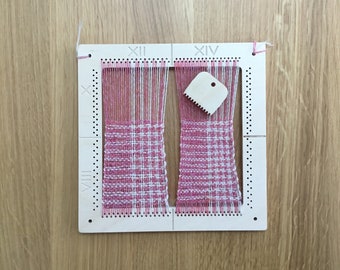Birch Plywood Sett Sampling Loom: Weaver's Colour and Sett Testing Tool