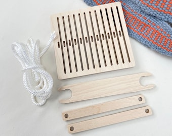Back Strap / Belt Weaving Loom Craft Kit: Heddle, Shuttle, Lease Sticks & Instructions